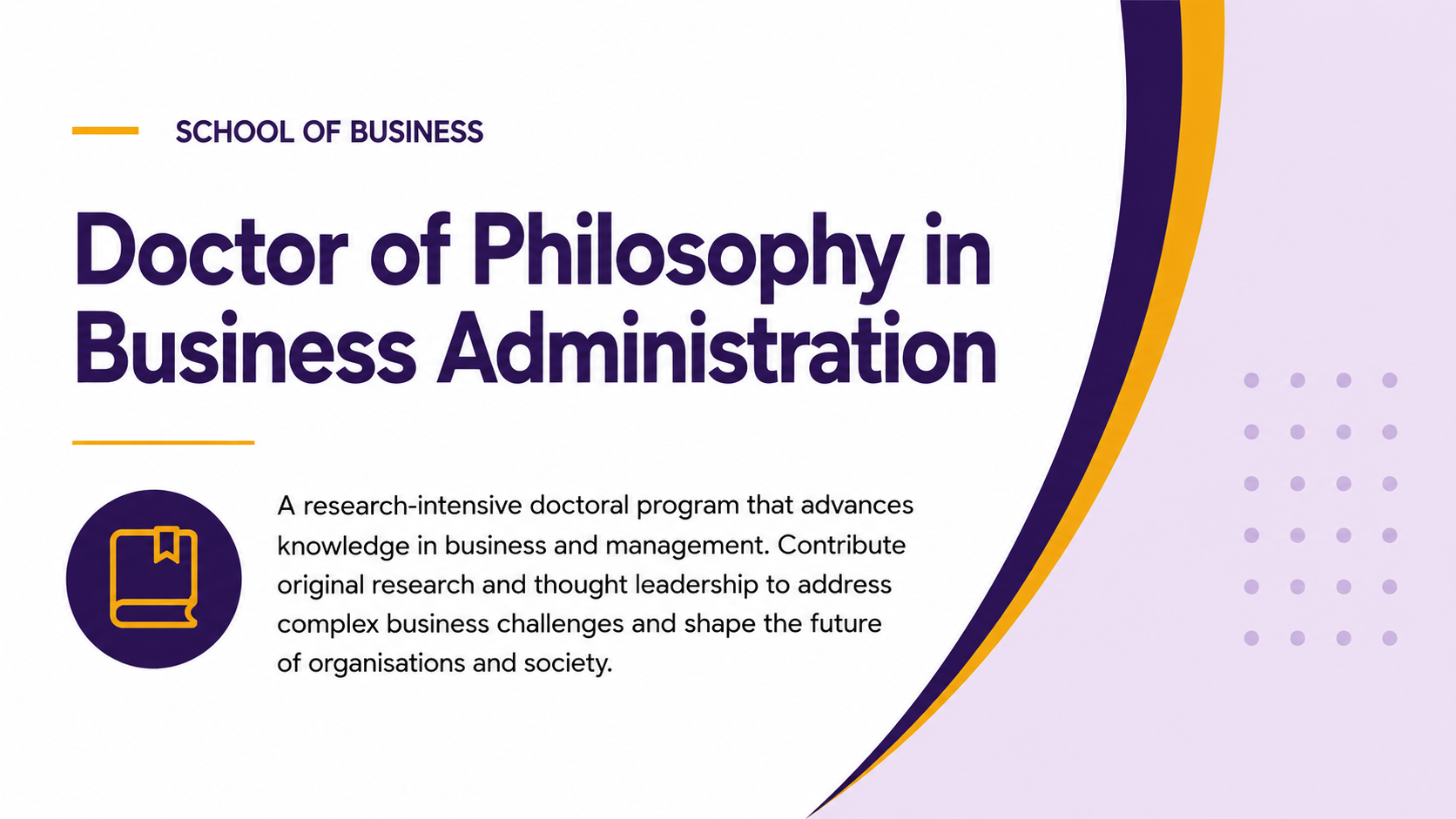 Doctor of Philosophy in Business Administration